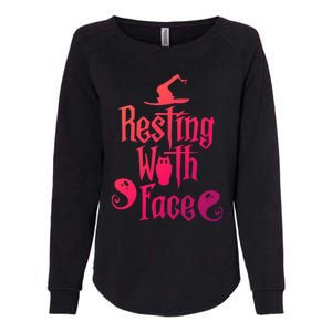 Funny Resting Witch Face Witch Halloween Gift Womens California Wash Sweatshirt