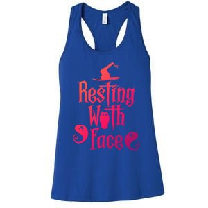 Funny Resting Witch Face Witch Halloween Gift Women's Racerback Tank