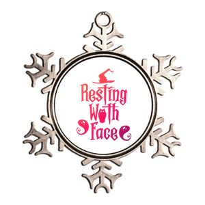 Funny Resting Witch Face Witch Halloween Gift Metallic Star Ornament