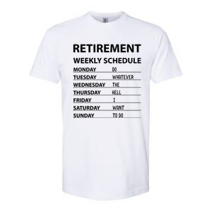 Funny Retiret Weekly Schedule Cool Retired Cute Gift Softstyle CVC T-Shirt