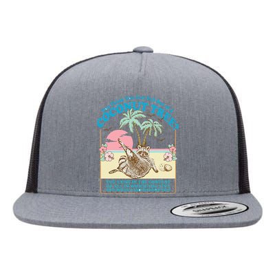 Funny Raccoon You Think You Just Fell Out Of A Coconut Tree Flat Bill Trucker Hat