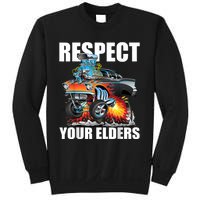 Funny Respect Your Elders Classic Hot Rod Muscle Car Cartoon Sweatshirt