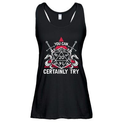 Funny RPG You Can Certainly Try D20 Ladies Essential Flowy Tank