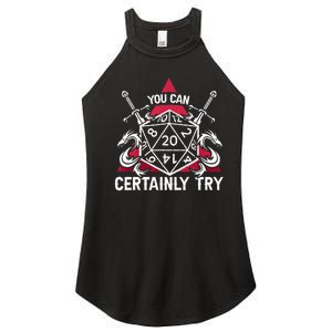 Funny RPG You Can Certainly Try D20 Women's Perfect Tri Rocker Tank