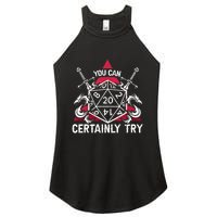 Funny RPG You Can Certainly Try D20 Women's Perfect Tri Rocker Tank