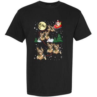 Funny Reindeer Yorkie Xmas Christmas Dog Lovers Gift Garment-Dyed Heavyweight T-Shirt