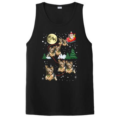 Funny Reindeer Yorkie Xmas Christmas Dog Lovers Gift PosiCharge Competitor Tank