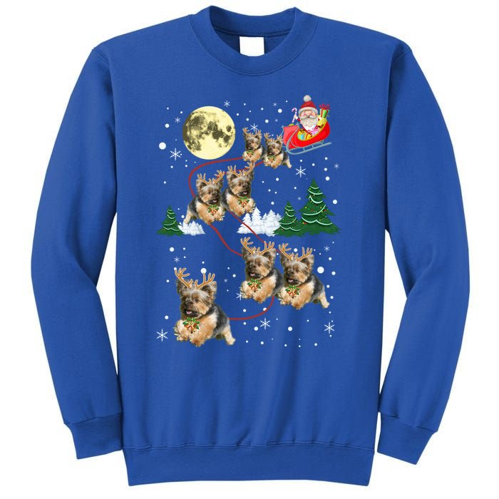 Funny Reindeer Yorkie Xmas Christmas Dog Lovers Gift Sweatshirt