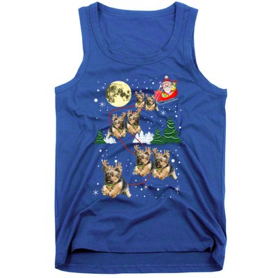 Funny Reindeer Yorkie Xmas Christmas Dog Lovers Gift Tank Top