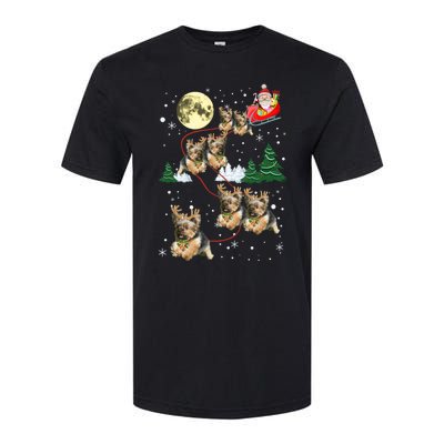 Funny Reindeer Yorkie Xmas Christmas Dog Lovers Gift Softstyle CVC T-Shirt