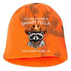 Funny Raccoon YouRe Either A Smart Fella Or A Fart Smella Kati - Camo Knit Beanie