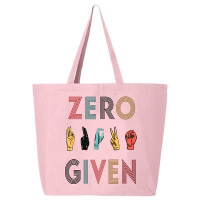 Funny Rude Zero Fucks Given Sign Language ASL Vintage Deaf 25L Jumbo Tote