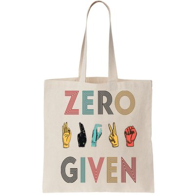 Funny Rude Zero Fucks Given Sign Language ASL Vintage Deaf Bag