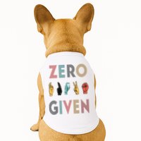 Funny Rude Zero Fucks Given Sign Language ASL Vintage Deaf Doggie Tank