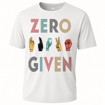 Funny Rude Zero Fucks Given Sign Language ASL Vintage Deaf Performance Shirt