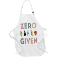 Funny Rude Zero Fucks Given Sign Language ASL Vintage Deaf Apron
