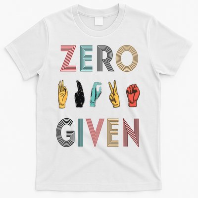 Funny Rude Zero Fucks Given Sign Language ASL Vintage Deaf T-Shirt