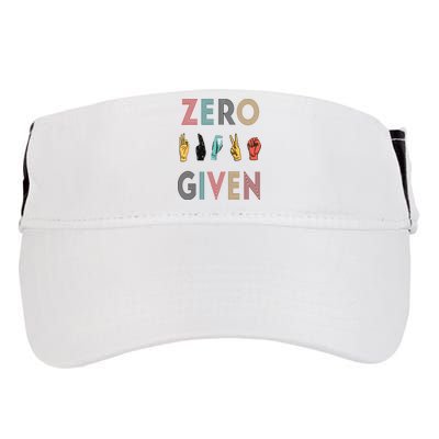 Funny Rude Zero Fucks Given Sign Language ASL Vintage Deaf Adult Drive Performance Visor
