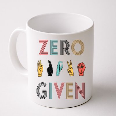 Funny Rude Zero Fucks Given Sign Language ASL Vintage Deaf Mug