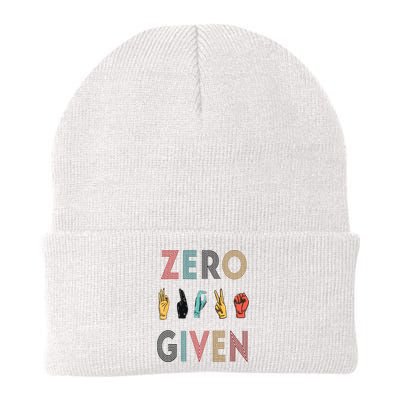 Funny Rude Zero Fucks Given Sign Language ASL Vintage Deaf Beanie