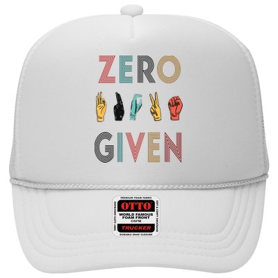Funny Rude Zero Fucks Given Sign Language ASL Vintage Deaf Trucker Hat