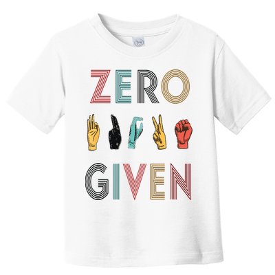 Funny Rude Zero Fucks Given Sign Language ASL Vintage Deaf Toddler T-Shirt