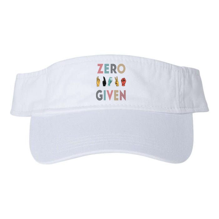 Funny Rude Zero Fucks Given Sign Language ASL Vintage Deaf Visor