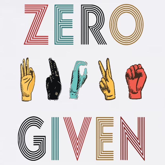 Funny Rude Zero Fucks Given Sign Language ASL Vintage Deaf Crop Top