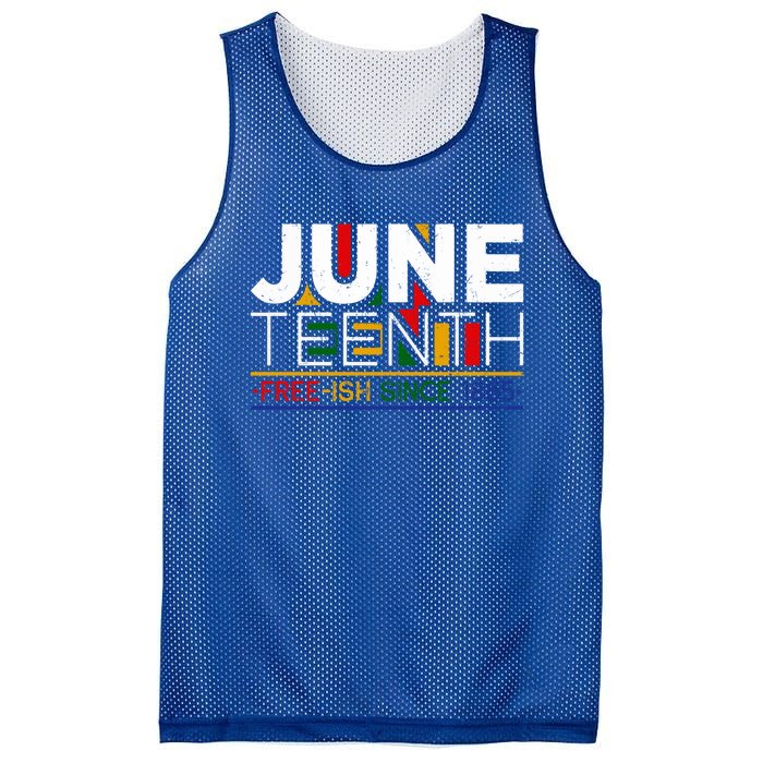 Freegiftish Since 1865 Juneteenth Black History Melanin Freedom Gift Mesh Reversible Basketball Jersey Tank