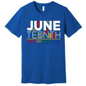 Freegiftish Since 1865 Juneteenth Black History Melanin Freedom Gift Premium T-Shirt