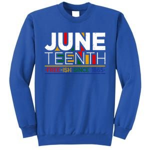 Freegiftish Since 1865 Juneteenth Black History Melanin Freedom Gift Tall Sweatshirt