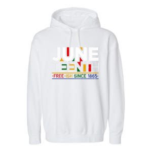 Freegiftish Since 1865 Juneteenth Black History Melanin Freedom Gift Garment-Dyed Fleece Hoodie