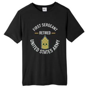 First Sergeant 1sg Retired Army Military Retirement Gifts Tall Fusion ChromaSoft Performance T-Shirt