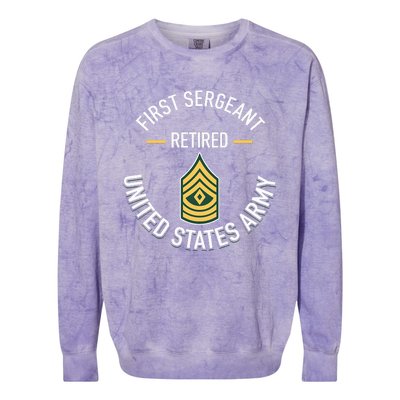 First Sergeant 1sg Retired Army Military Retirement Gifts Colorblast Crewneck Sweatshirt