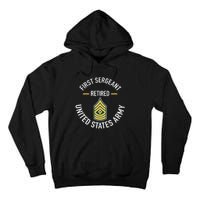 First Sergeant 1sg Retired Army Military Retirement Gifts Tall Hoodie