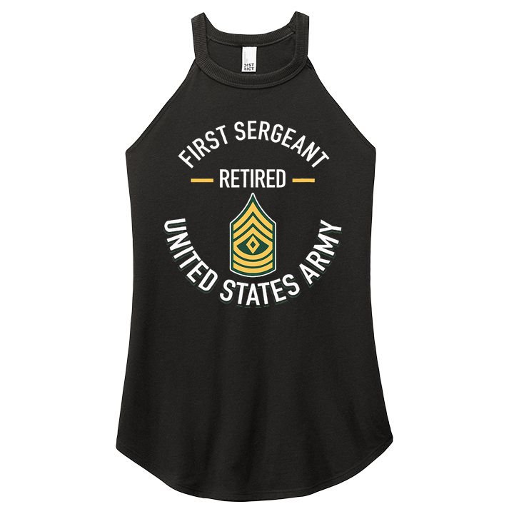 First Sergeant 1sg Retired Army Military Retirement Gifts Women's Perfect Tri Rocker Tank