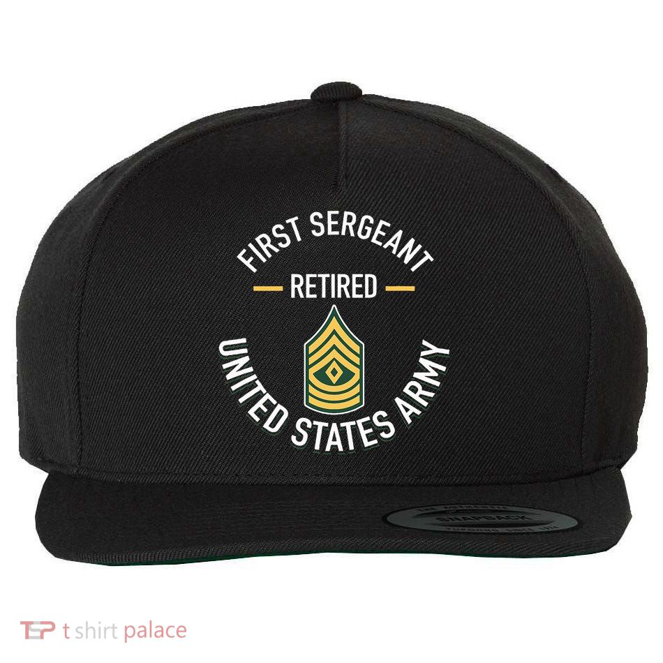 First Sergeant 1sg Retired Army Military Retirement Gifts Wool Snapback Cap