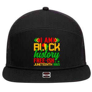 Freeish Since 1865 Junenth Independence Day Design Funny Gift 7 Panel Mesh Trucker Snapback Hat