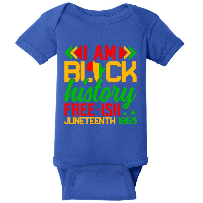 Freeish Since 1865 Junenth Independence Day Design Funny Gift Baby Bodysuit