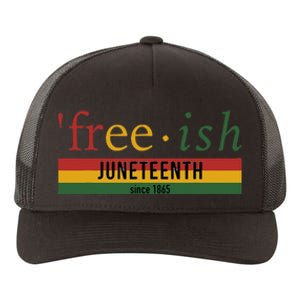 Freeish since 1865 with pan african flag for Juneteenth Yupoong Adult 5-Panel Trucker Hat