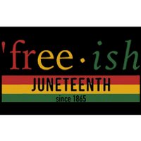 Freeish since 1865 with pan african flag for Juneteenth Bumper Sticker