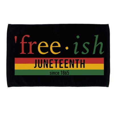 Freeish since 1865 with pan african flag for Juneteenth Microfiber Hand Towel