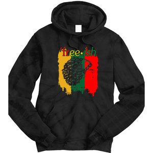 Freeish Since 1865 Juneteenth Black Women Black Pride 1865 Gift African Pride Tie Dye Hoodie