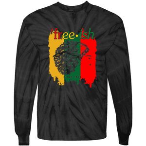 Freeish Since 1865 Juneteenth Black Women Black Pride 1865 Gift African Pride Tie-Dye Long Sleeve Shirt