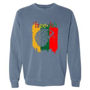 Freeish Since 1865 Juneteenth Black Women Black Pride 1865 Gift African Pride Garment-Dyed Sweatshirt