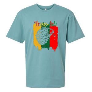 Freeish Since 1865 Juneteenth Black Women Black Pride 1865 Gift African Pride Sueded Cloud Jersey T-Shirt