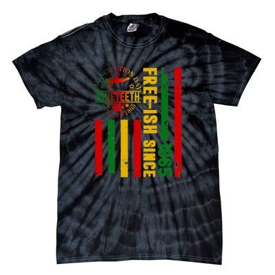 Freeish Since 1865 With Pan African Flag For Juneteenth Gift African Pride Tie-Dye T-Shirt