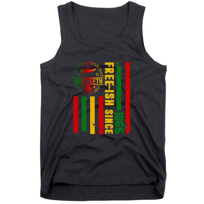 Freeish Since 1865 With Pan African Flag For Juneteenth Gift African Pride Tank Top