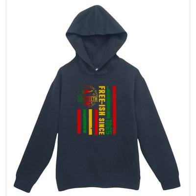 Freeish Since 1865 With Pan African Flag For Juneteenth Gift African Pride Urban Pullover Hoodie