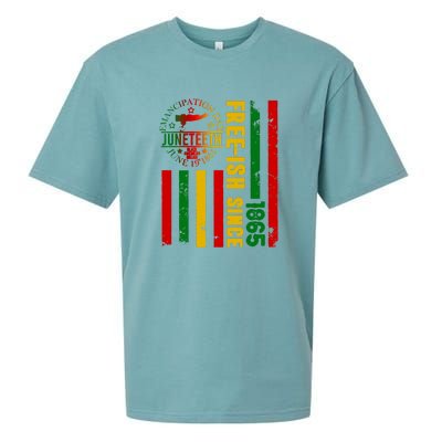 Freeish Since 1865 With Pan African Flag For Juneteenth Gift African Pride Sueded Cloud Jersey T-Shirt